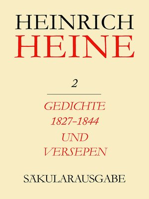 cover image of Gedichte 1827-1844 und Versepen